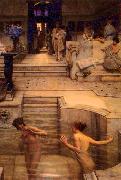 Sir Lawrence Alma-Tadema,OM.RA,RWS A Favourite Custom oil painting on canvas
